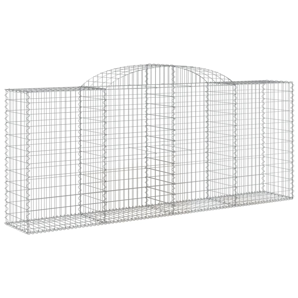 Arched Gabion Baskets 5 pcs 300x50x120/140 cm Galvanised Iron