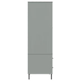Wardrobe With Metal Legs 90X55X172.5 Cm Solid Wood Oslo