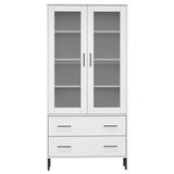 Bookcase With Metal Legs 85X35X172.5 Cm Solid Wood Oslo