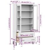 Bookcase With Metal Legs 85X35X172.5 Cm Solid Wood Oslo