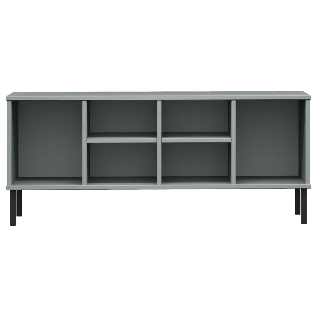 Shoe Rack With Metal Legs 106X35X45 Cm Solid Wood Oslo