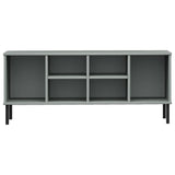 Shoe Rack With Metal Legs 106X35X45 Cm Solid Wood Oslo