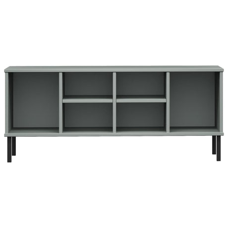 Shoe Rack With Metal Legs 106X35X45 Cm Solid Wood Oslo