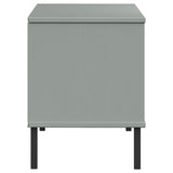 Shoe Rack With Metal Legs 106X35X45 Cm Solid Wood Oslo