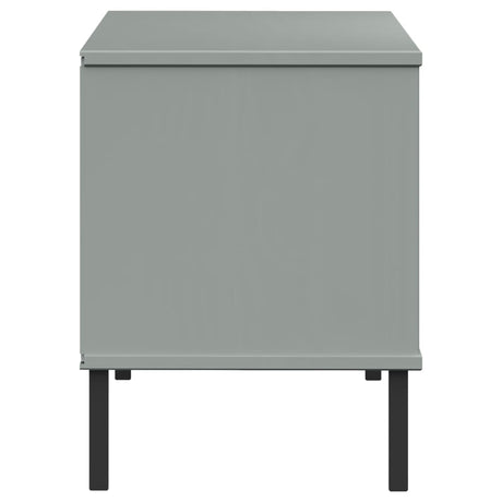 Shoe Rack With Metal Legs 106X35X45 Cm Solid Wood Oslo