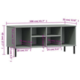 Shoe Rack With Metal Legs 106X35X45 Cm Solid Wood Oslo