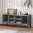 Shoe Rack With Metal Legs 106X35X45 Cm Solid Wood Oslo