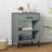 Console Cabinet With Metal Legs Solid Wood Pine Oslo