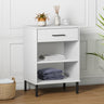 Console Cabinet With Metal Legs Solid Wood Pine Oslo