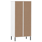 Bookcase With 2 Drawers 60X35X128.5 Cm Solid Wood Oslo