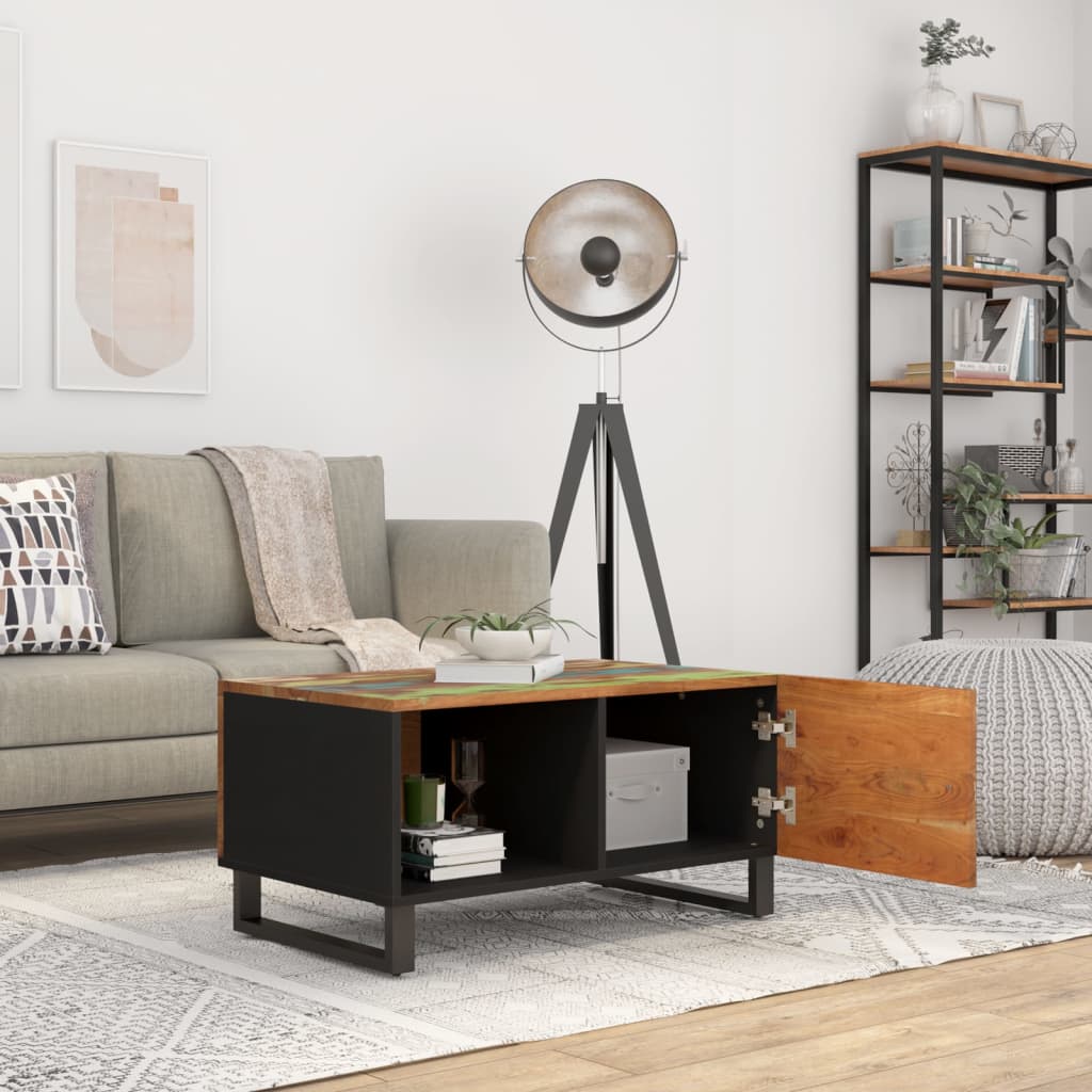 Coffee Table 80X50X40 Cm Solid Wood Reclaimed&Engineered Wood