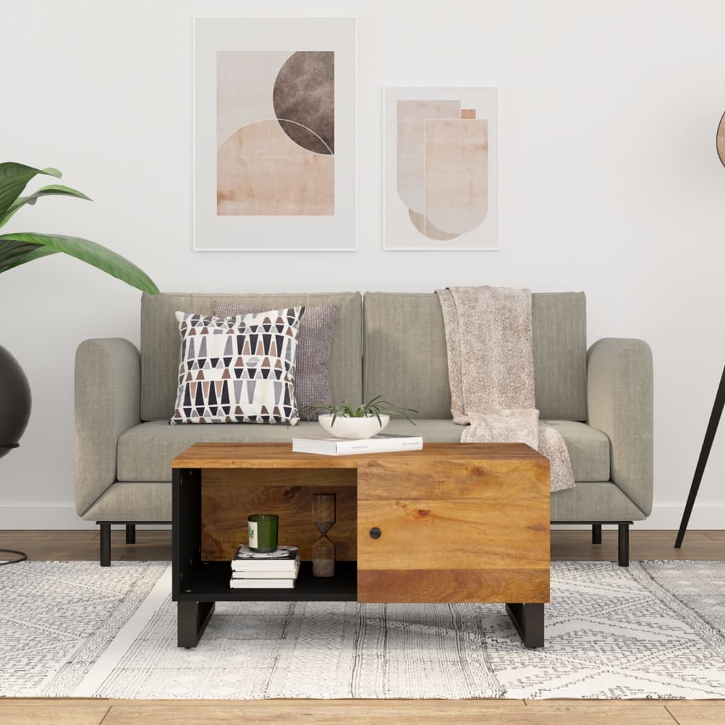 Coffee Table 80X50X40 Cm Solid Wood Reclaimed&Engineered Wood