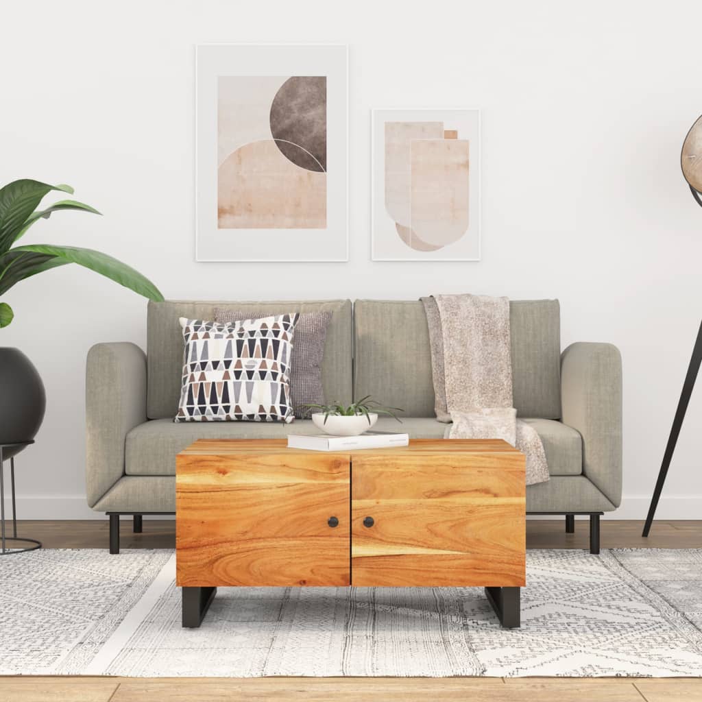 Coffee Table 80X50X40 Cm Solid Wood Mango&Engineered Wood