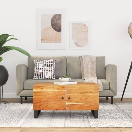 Coffee Table 80X50X40 Cm Solid Wood Mango&Engineered Wood