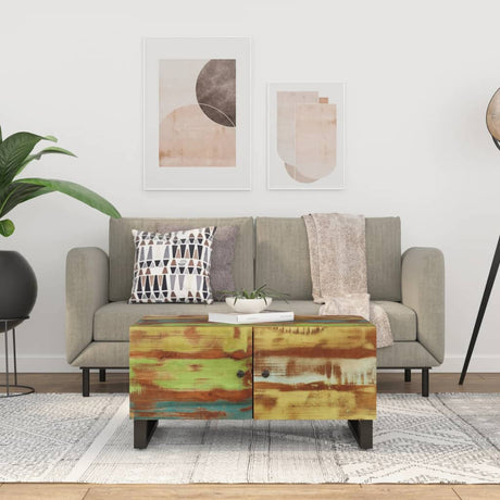Coffee Table 80X50X40 Cm Solid Wood Mango&Engineered Wood