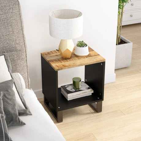 Coffee Table 40X31X46 Cm Solid Wood Mango&Engineered Wood