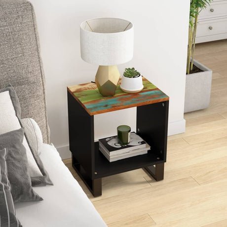 Coffee Table 40X31X46 Cm Solid Wood Mango&Engineered Wood