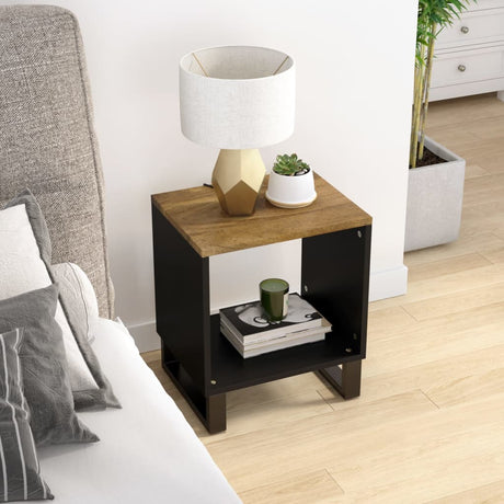 Coffee Table 40X31X46 Cm Solid Wood Mango&Engineered Wood