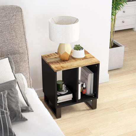 Side Table 40X31X46 Cm Solid Wood Acacia&Engineered Wood
