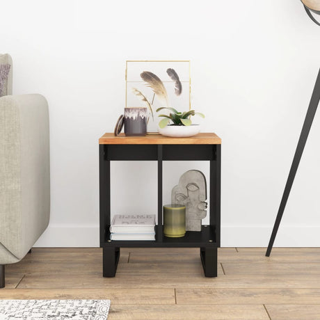Side Table 40X31X46 Cm Solid Wood Acacia&Engineered Wood