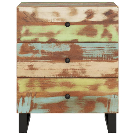 Bedside Cabinet 50X33X62Cm Solid Wood Reclaimed&Engineered Wood