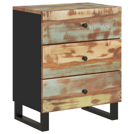 Bedside Cabinet 50X33X62Cm Solid Wood Reclaimed&Engineered Wood