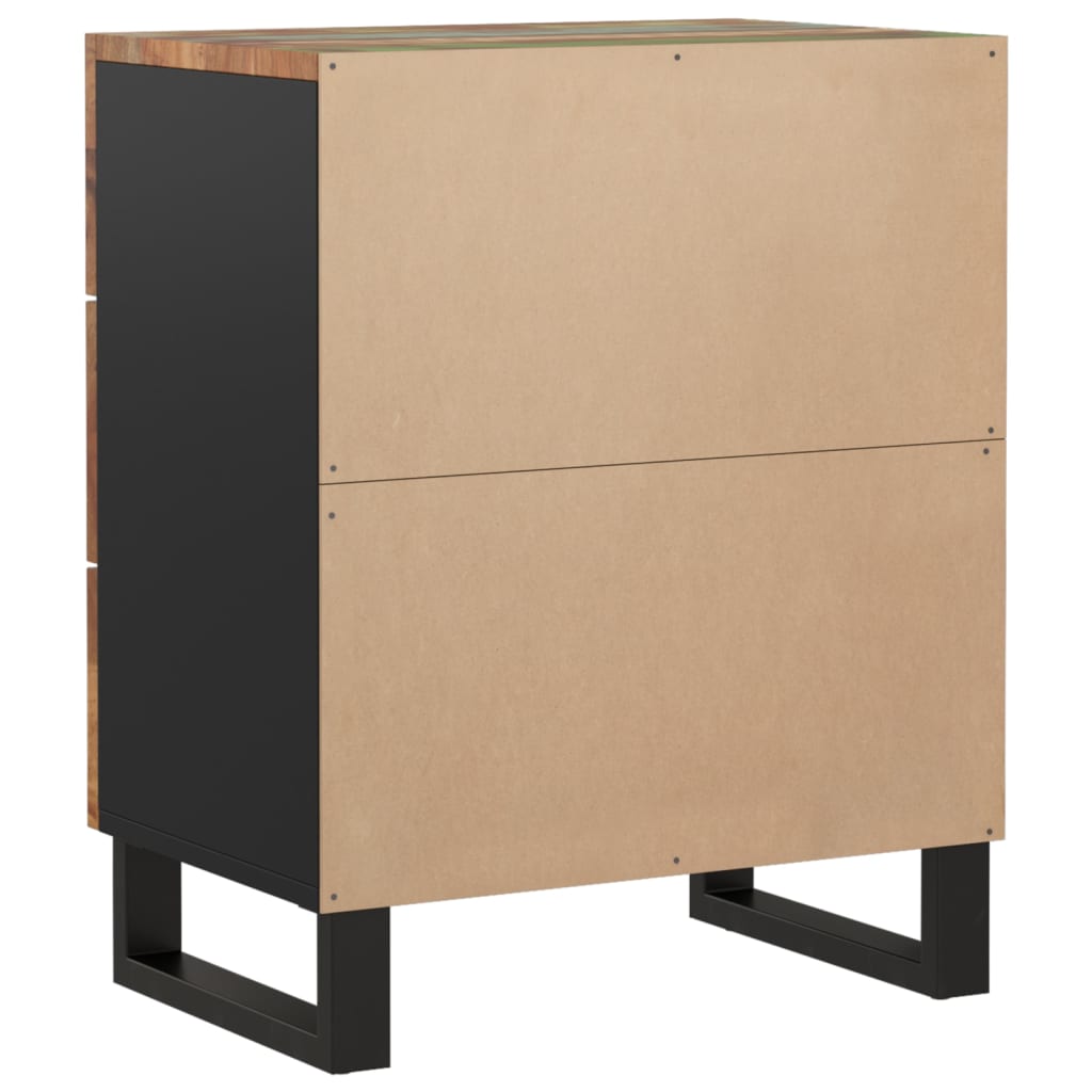 Bedside Cabinet 50X33X62Cm Solid Wood Reclaimed&Engineered Wood