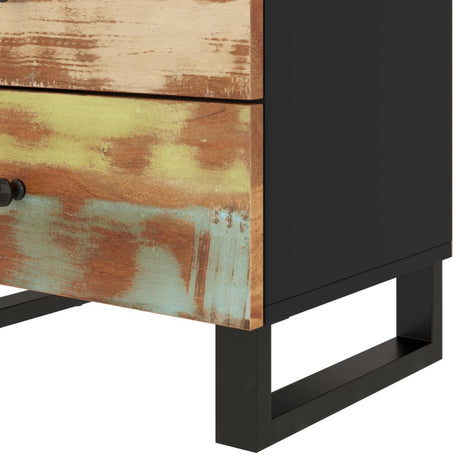 Bedside Cabinet 50X33X62Cm Solid Wood Reclaimed&Engineered Wood