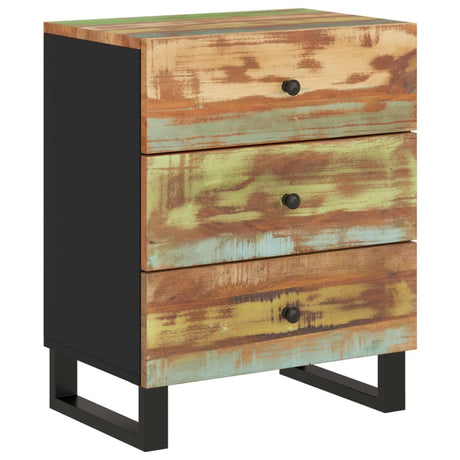 Bedside Cabinet 50X33X62Cm Solid Wood Reclaimed&Engineered Wood