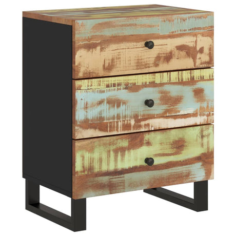 Bedside Cabinet 50X33X62Cm Solid Wood Reclaimed&Engineered Wood