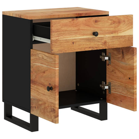 Bedside Cabinet 50X33X60 Cm Solid Wood Acacia&Engineered Wood