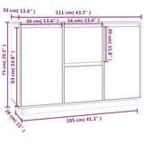 Sideboard 111X34X75 Cm Solid Wood Pine