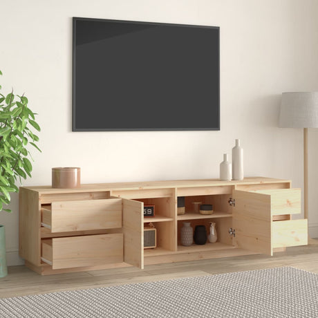 Tv Cabinet 176X37X47.5 Cm Solid Wood Pine