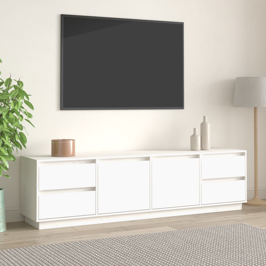 Tv Cabinet 176X37X47.5 Cm Solid Wood Pine