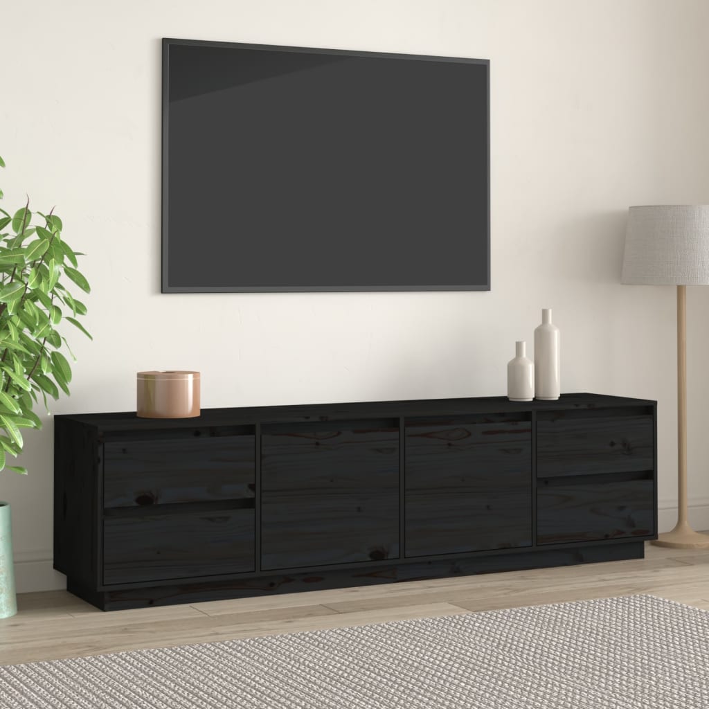 Tv Cabinet 176X37X47.5 Cm Solid Wood Pine