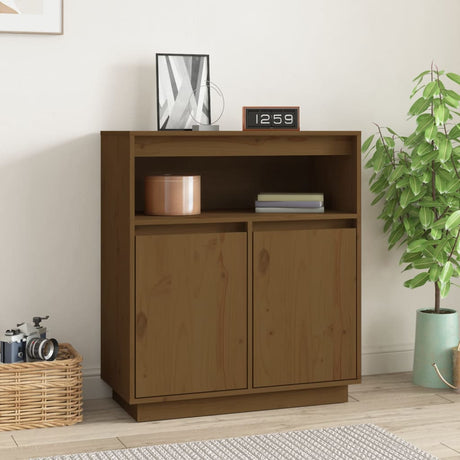 Sideboard 70X34X80 Cm Solid Wood Pine
