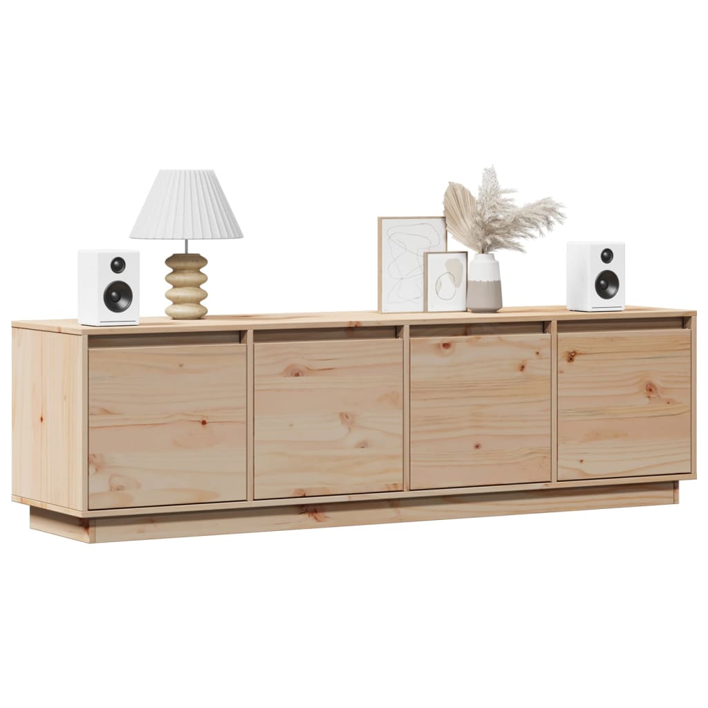 Tv Cabinet 156X37X45 Cm Solid Wood Pine