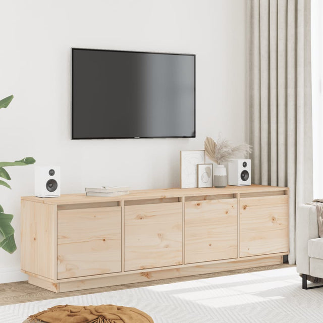 Tv Cabinet 156X37X45 Cm Solid Wood Pine
