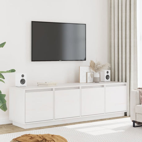 Tv Cabinet 156X37X45 Cm Solid Wood Pine