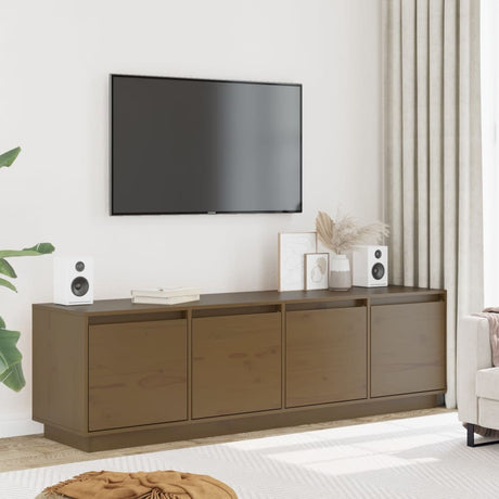 Tv Cabinet 156X37X45 Cm Solid Wood Pine