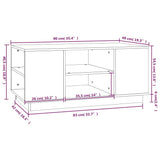 Coffee Table 90X49X40.5 Cm Solid Wood Pine