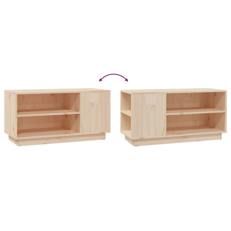 Tv Cabinet 80X35X40.5 Cm Solid Wood Pine