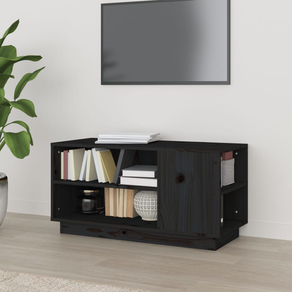 Tv Cabinet 80X35X40.5 Cm Solid Wood Pine