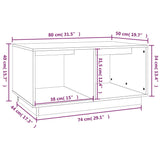 Coffee Table 80X50X40 Cm Solid Wood Pine