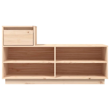 Shoe Cabinet 110X34X61 Cm Solid Wood Pine