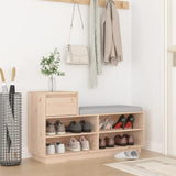 Shoe Cabinet 110X34X61 Cm Solid Wood Pine