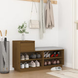 Shoe Cabinet 110X34X61 Cm Solid Wood Pine