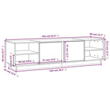 Tv Cabinet 156X40X40 Cm Solid Wood Pine