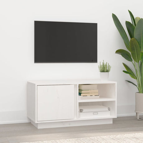 Tv Cabinet 80X35X40.5 Cm Solid Wood Pine