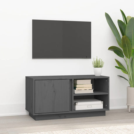 Tv Cabinet 80X35X40.5 Cm Solid Wood Pine